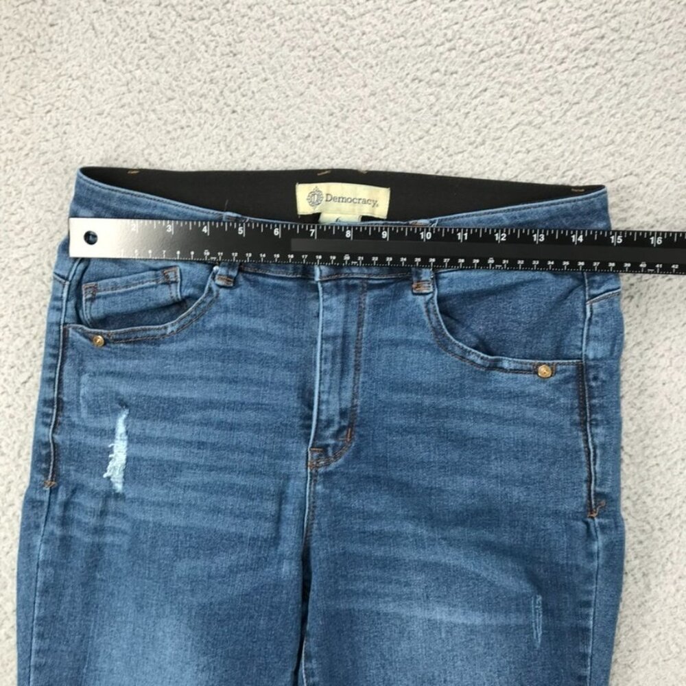 DEMOCRACY Jeans Womens Size 6 Skinny‎ Distressed Mid Rise Raw Hem Stretch Denim - Picture 10 of 15